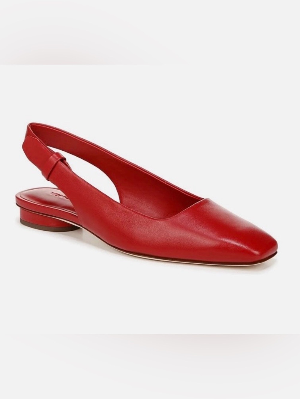 🎉NWOT Vince Vida Leather Slingback Flat Sandal in Crimson - Size 9 - Picture 4 of 16